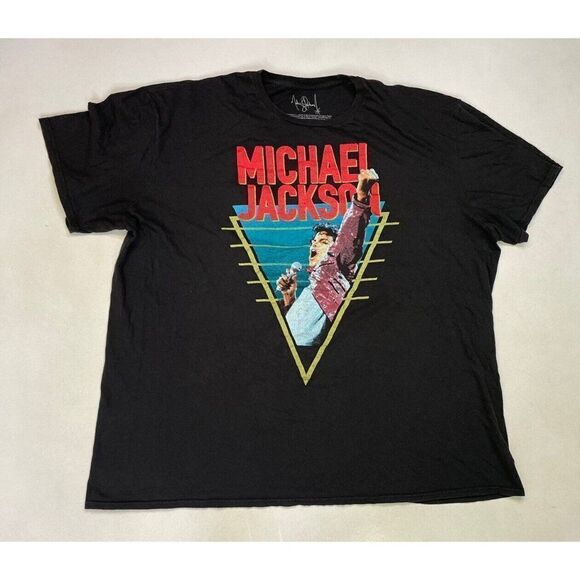 Michael Jackson Graphic T-shirt Men XXL Black Short Sleeve Music - Picture 1 of 5
